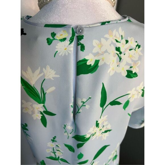 NWOT ANN TAYLOR Floral Flutter Sleeve Dress size 4 - Picture 7 of 9